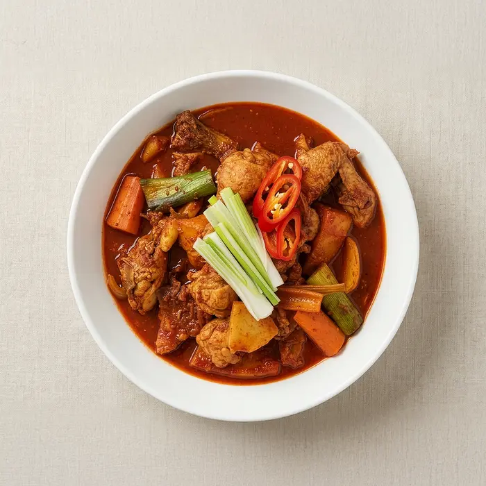 Dakbokkeumtang – Spicy Braised Chicken