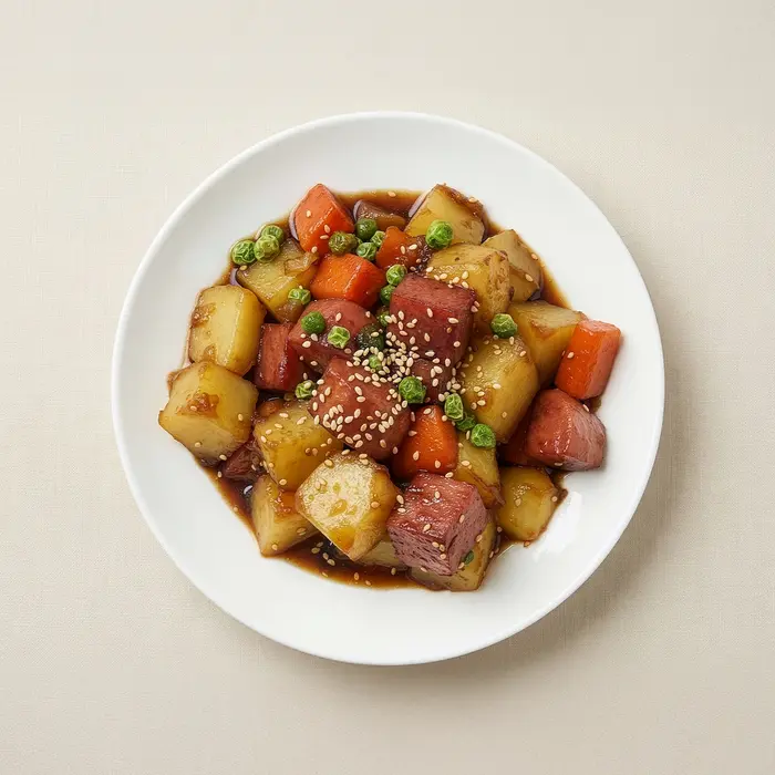 Gamja-jorim – Soy-Braised Potato & Spam — Potato Only