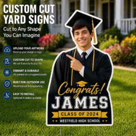 Graduation Yard Signs with Photo Cutout — image 1