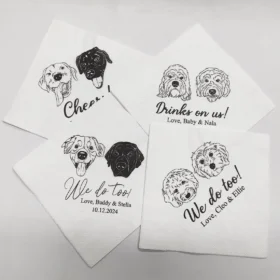 Custom Pet Wedding Napkins — image 2