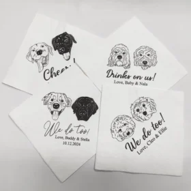 Custom Pet Wedding Napkins — image 1