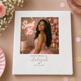 Personalized Sweet 16 Napkins — image 2