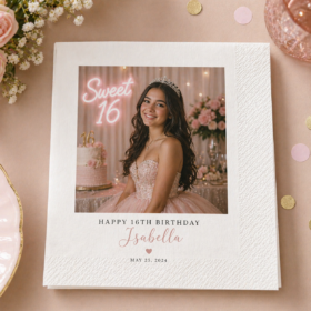 Personalized Sweet 16 Napkins — image 3