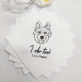 Custom Pet Wedding Napkins — image 5