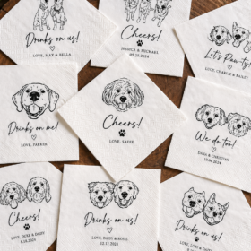 Custom Pet Wedding Napkins — image 3