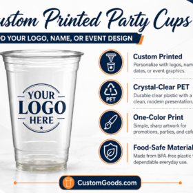 Custom Clear Plastic Cups 12 oz – 1-Color Printing — image 7