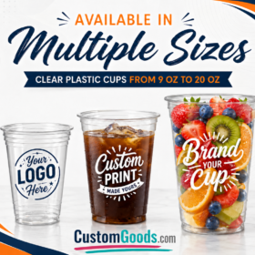 Custom Clear Plastic Cups 12 oz – 1-Color Printing — image 5