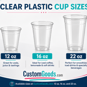 Custom Clear Plastic Cups 12 oz – 1-Color Printing — image 3