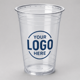 Custom Clear Plastic Cups 16oz – 1-Color Printing — image 1