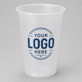 Custom Frosted Plastic Cups 16oz – 1-Color Printing — image 1