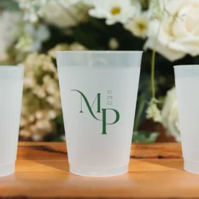 Custom Wedding Frosted Plastic Cups – 1-Color Printing — image 11