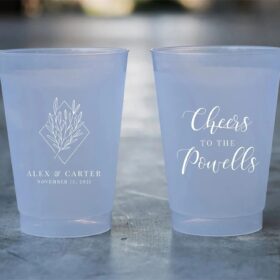 Custom Wedding Frosted Plastic Cups – 1-Color Printing — image 10