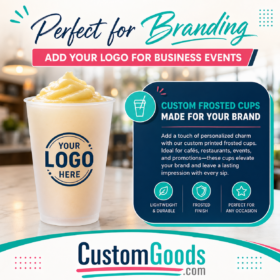 Custom Wedding Frosted Plastic Cups – 1-Color Printing — image 6
