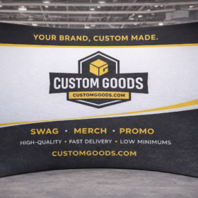 10 ft Curved Tension Fabric Display - 120″ x 89″ — image 1