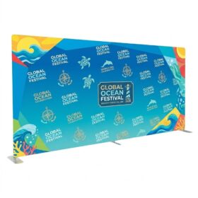 20 ft Fabric Stretch Display Backdrop – Step & Repeat, Trade Show, Pillowcase Graphic, Easy Setup — image 1
