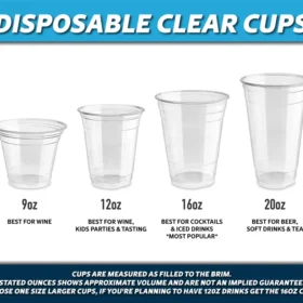 Custom Wedding Clear Plastic Cups – 1-Color Printing — image 2