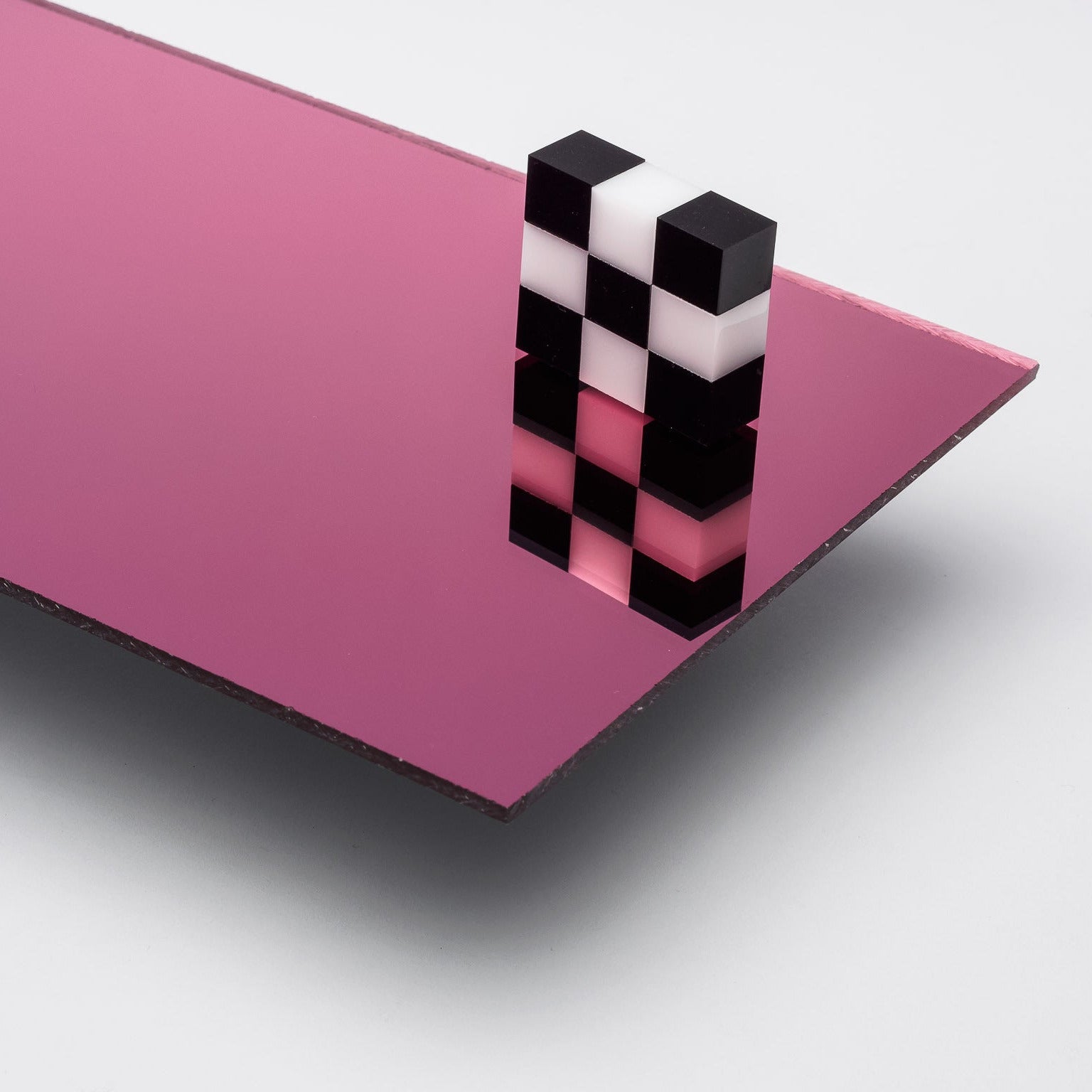 Custom Cut — Pink Mirror Acrylic Sheet