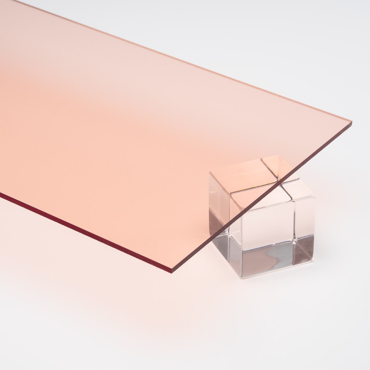 Custom Cut — Rose Gold Transparent Acrylic Sheet