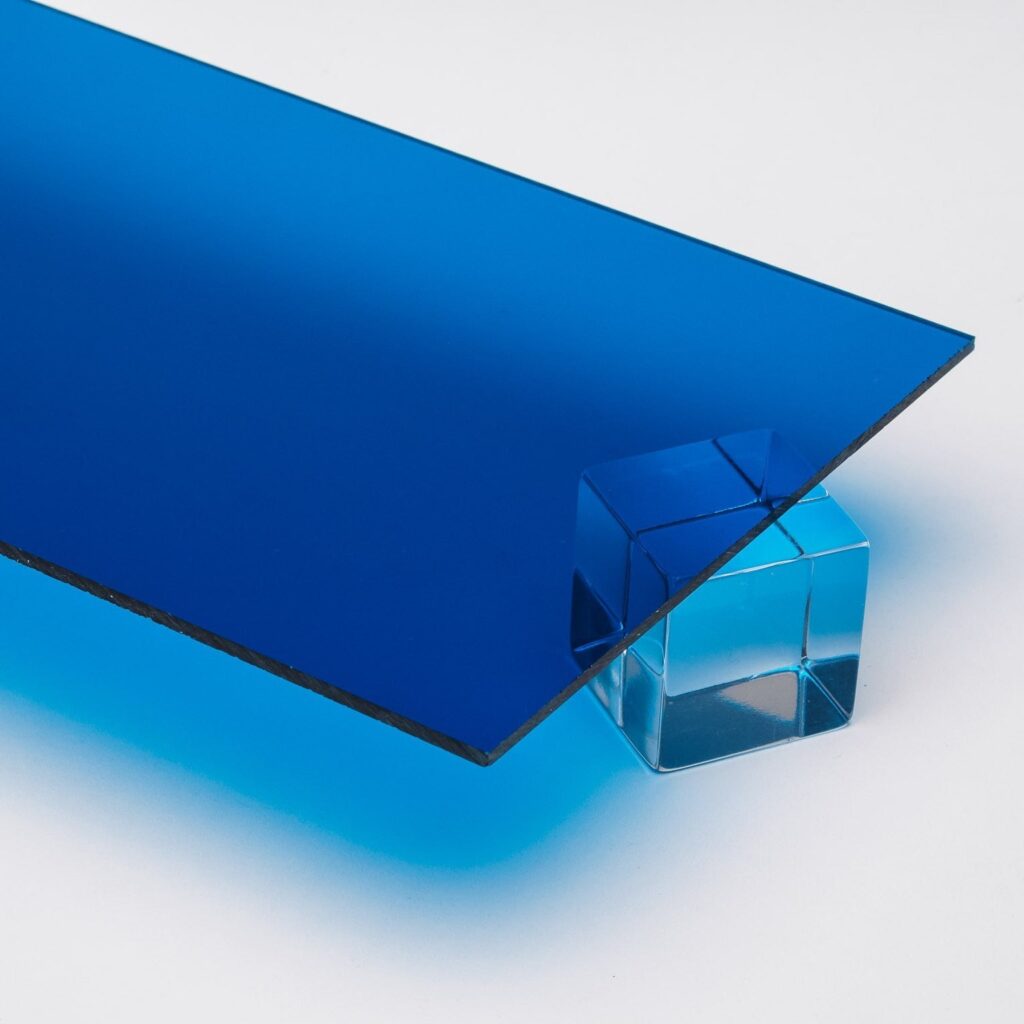 Custom Cut — Dark Blue Transparent Acrylic Sheet