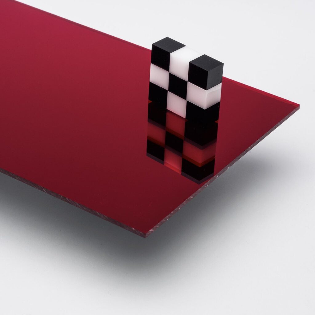 Custom Cut — Red Mirror Acrylic Sheet
