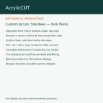 Custom Acrylic Standees — Bulk Packs — image 4