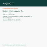 Custom Acrylic Luggage Tag — image 3