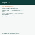 Custom Acrylic Spring Shaker — image 3