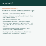 Custom UV Printed White 7328 Acrylic Signs — image 2
