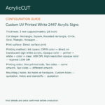 Custom UV Printed White 2447 Acrylic Signs — image 2