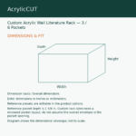 Custom Acrylic Wall Literature Rack — 3 / 6 Pockets — image 2