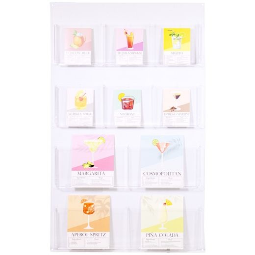 Custom Acrylic Wall Literature Rack — 12 / 24 Pockets