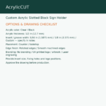 Custom Acrylic Slotted Block Sign Holder — image 3