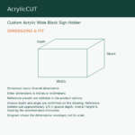 Custom Acrylic Wide Block Sign Holder — image 2