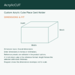 Custom Acrylic Cube Place Card Holder — image 2