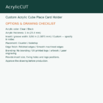 Custom Acrylic Cube Place Card Holder — image 3