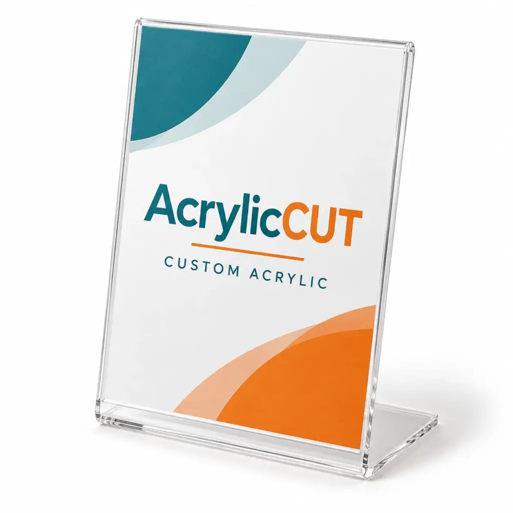 Custom Acrylic Slant-Back Menu / Sign Holder