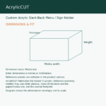 Custom Acrylic Slant-Back Menu / Sign Holder — image 2