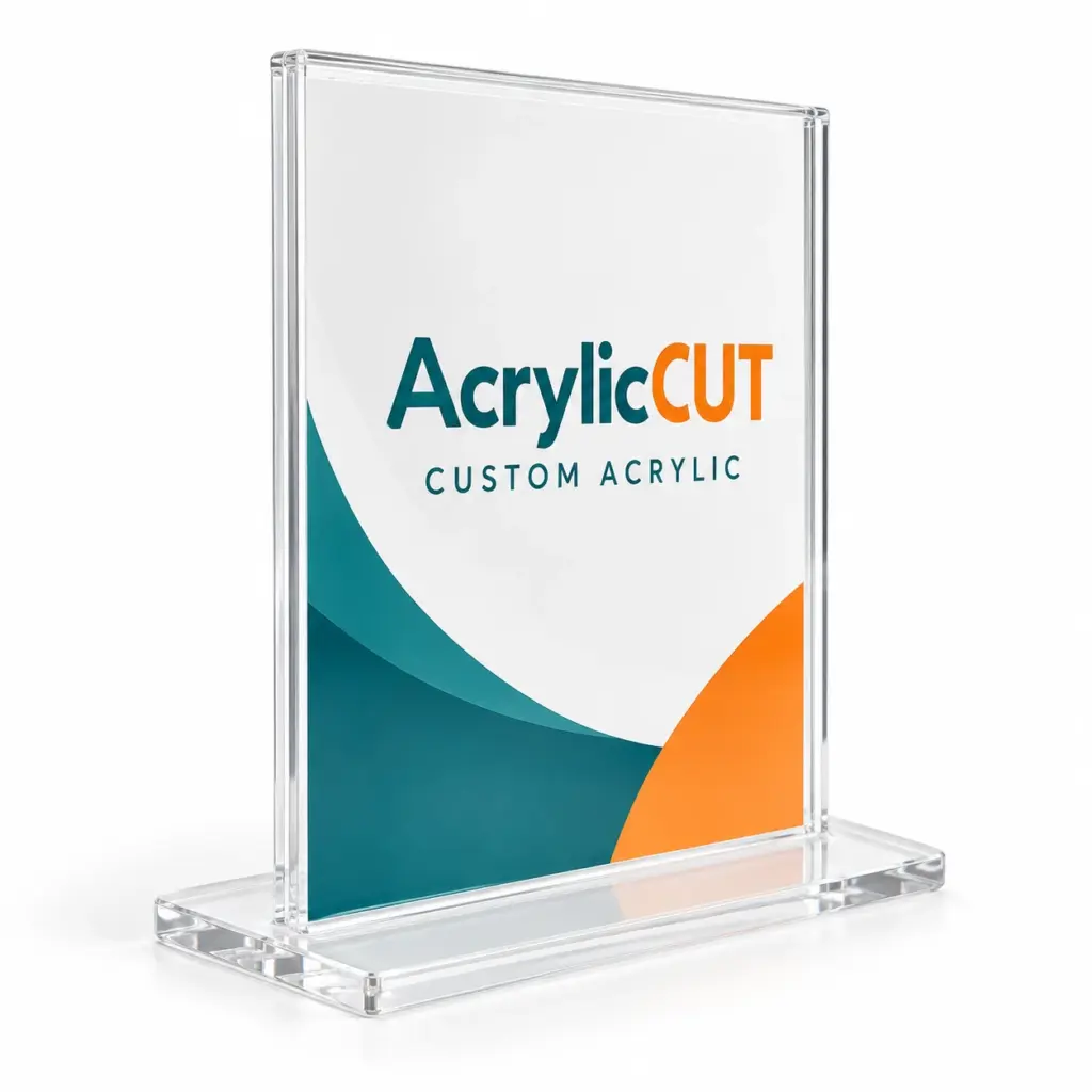 Custom Acrylic Double-Sided Bottom-Loading Sign Holder