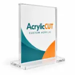 Custom Acrylic Double-Sided Bottom-Loading Sign Holder — image 1