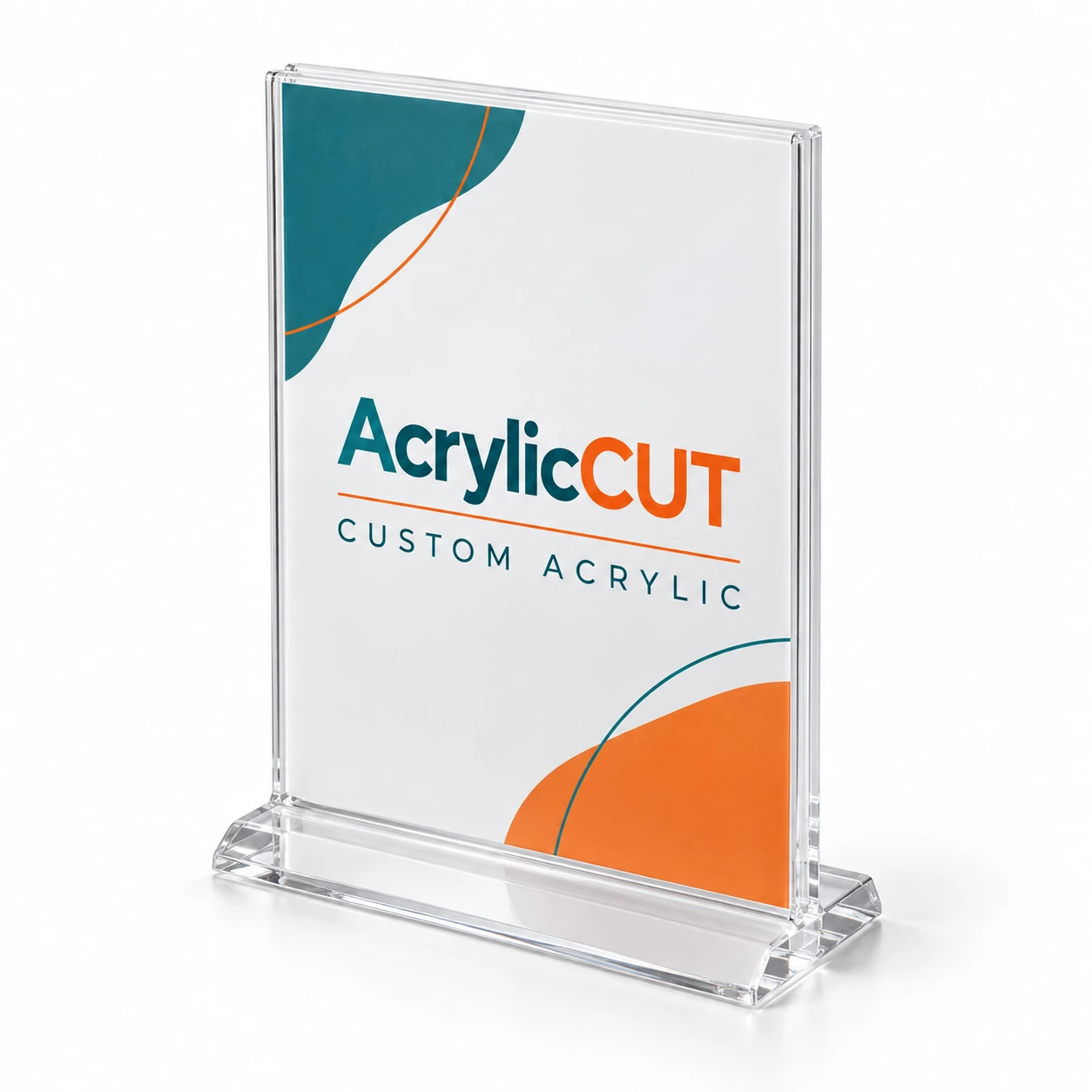 Custom Acrylic Top-Loading Menu / Sign Holder