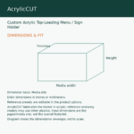 Custom Acrylic Top-Loading Menu / Sign Holder — image 2