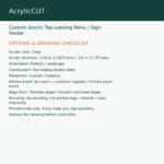 Custom Acrylic Top-Loading Menu / Sign Holder — image 3