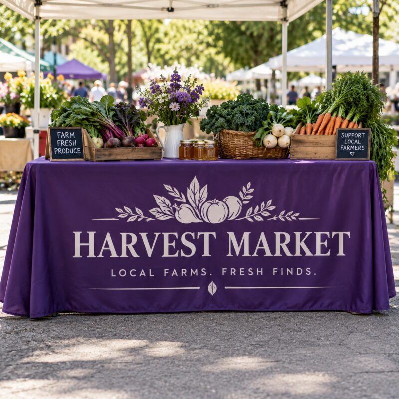 Custom Printed Table Covers & Throws – Full-Color Printing