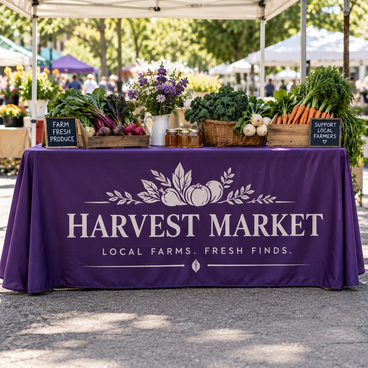 Custom Printed Table Covers & Throws – Full-Color Printing