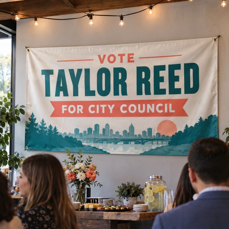 Political Polyester Fabric Banners