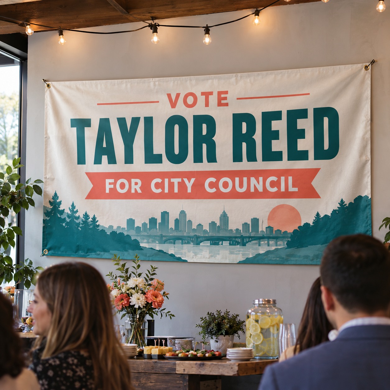 Political Polyester Fabric Banners