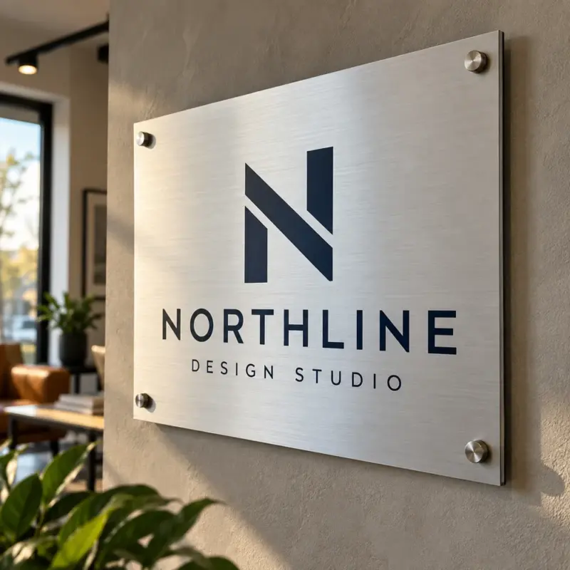 Brushed Aluminum Signs