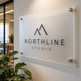Custom Frosted Acrylic Signs — image 1