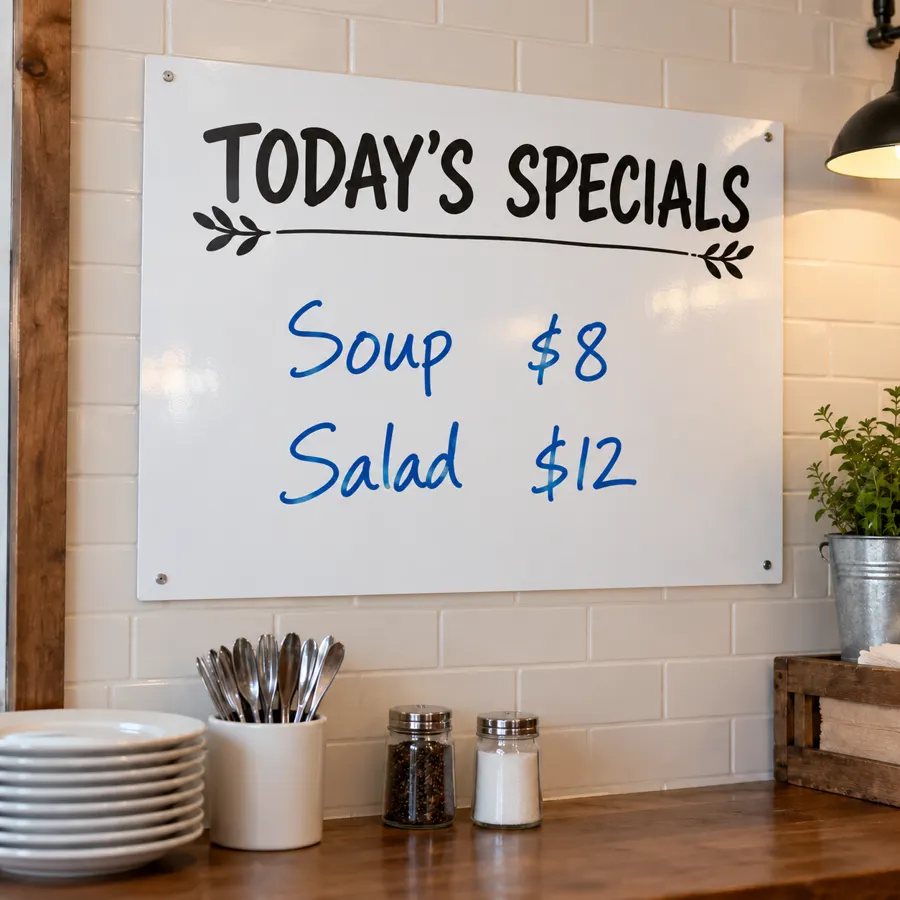 Custom Dry-Erase Menu Boards