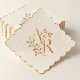 Custom Scalloped Foil Luncheon Napkins — image 1
